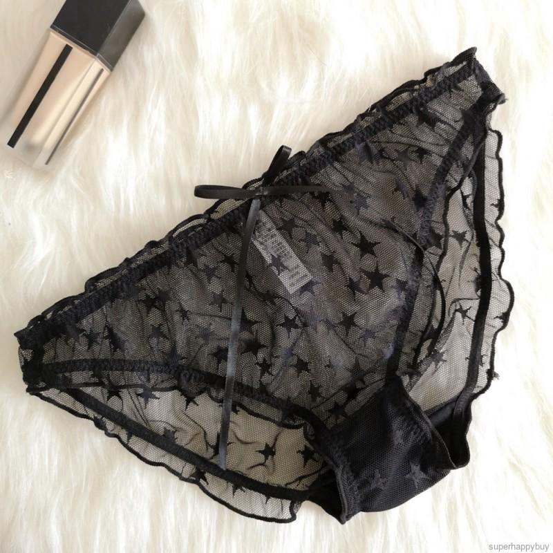 Quần Lót Ren In Hình Ngôi Sao Xinh Xắn Phong Cách Nhật Bản Cho Nữ