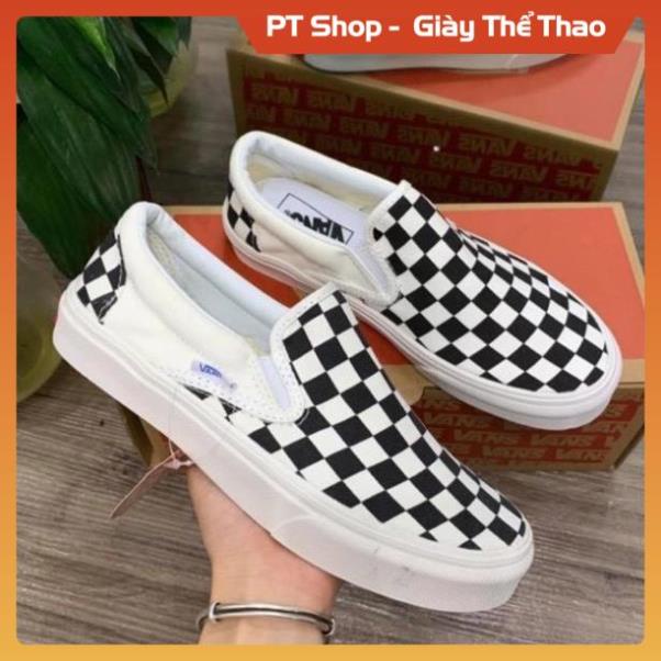 [FreeShip- Hàng Xịn] Giày van caro, giày thể thao lười slip on nam nữ full box , Hot trend