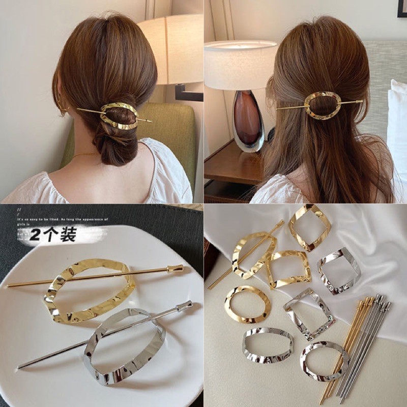 Kẹp tóc dạng gài phong cách đơn giản - phụ kiện tóc phong cách hàn quốc