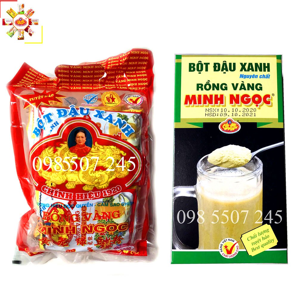 Bột đậu xanh NGUYÊN CHẤT Rồng vàng Minh Ngọc  500g