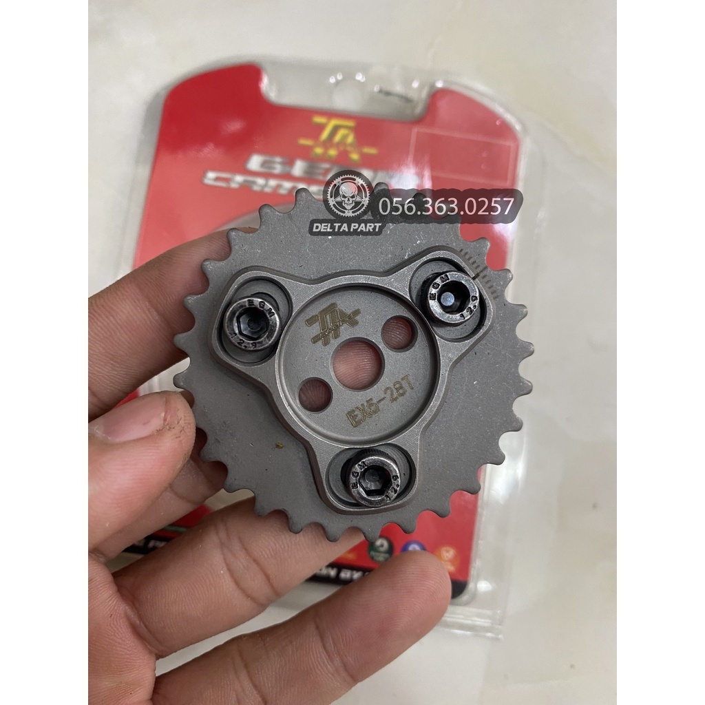 Bánh cam tăng chỉnh wave dream 2 lỗ 28T - Dĩa cam độ wave dream tăng chỉnh