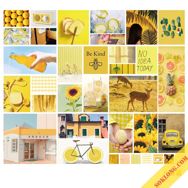 Bộ 70 Sticker ảnh dán Postcard retro STI02 nhiều màu trang trí sổ Bullet journal, album