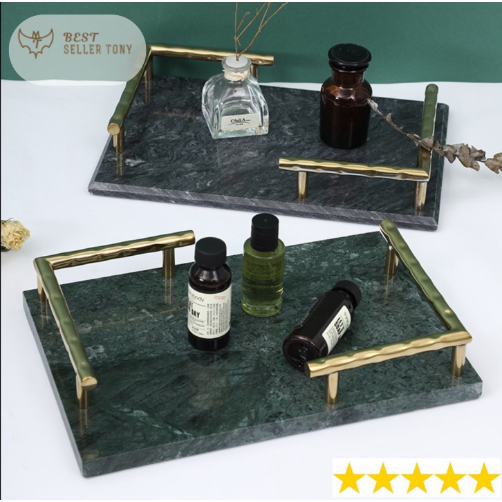Libishop - Khay đựng ly tách đá sứ Ceramic HAROLD MARBLE PREMIUM TRAY