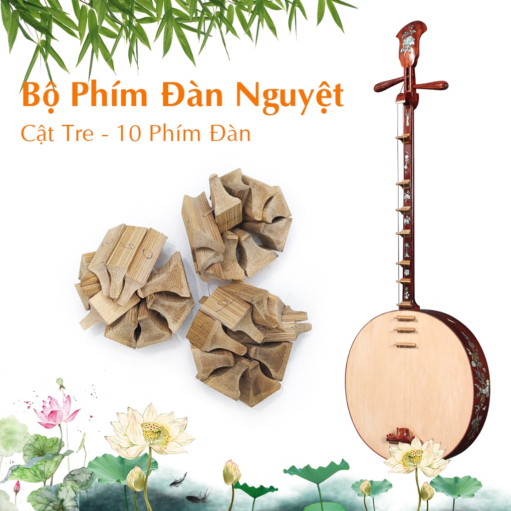 Bộ Phím Đàn Nguyệt Loại Tốt - 10 Phím Cật Tre