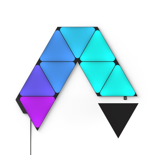 Đèn LED RGB lắp ghép thông minh Nanoleaf Shapes Ultra Black Tam Giác 9 ô đèn