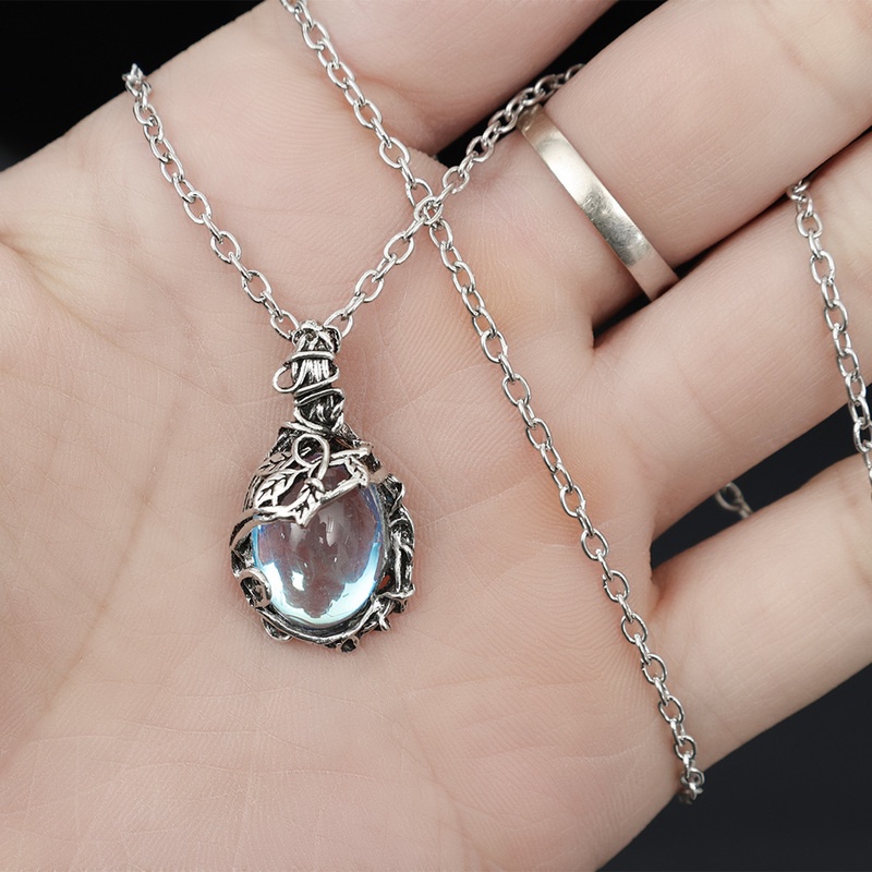 Vòng cổ choker mặt chiếc lá đính đá phong cách Bohemian cổ điển dành cho nữ