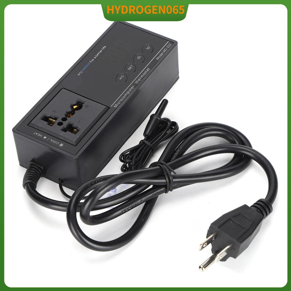 Hydrogen065 Bộ điều khiển nhiệt độ bằng đèn LED kỹ thuật số cho hộp nuôi cá cảnh Bò sát Hoa Kỳ Cắm 110V