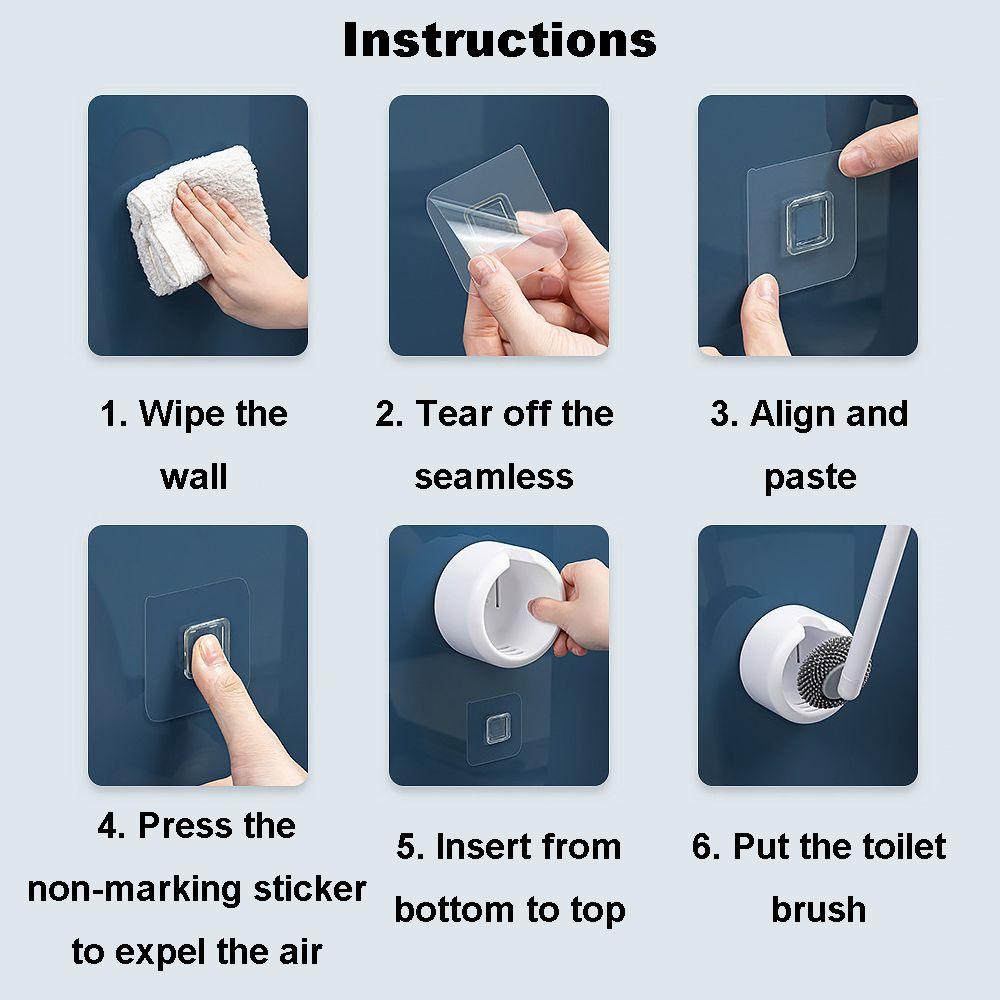 Bàn Chải Silicone Cán Dài Vệ Sinh Toilet Tiện Dụng