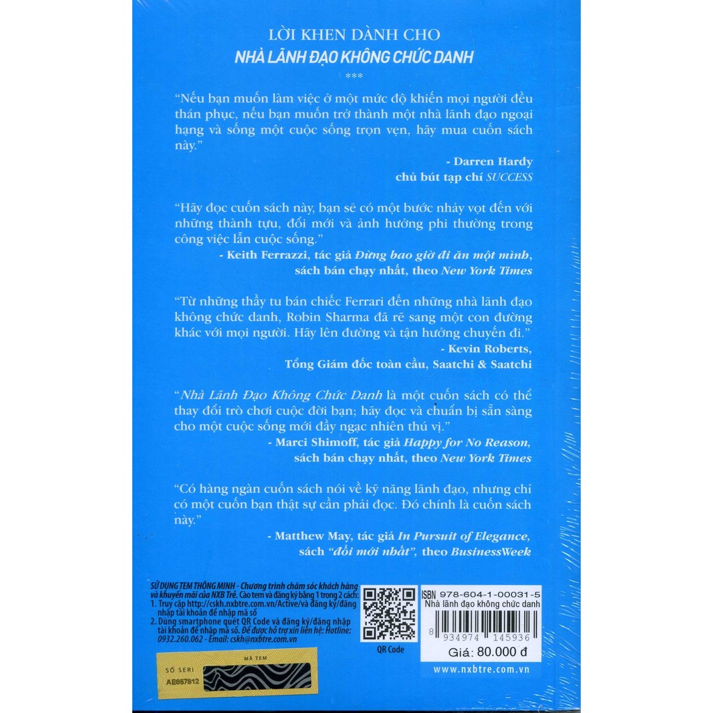 (Sách Thật) Nhà Lãnh Đạo Không Chức Danh (Tái Bản 2017) - Robin Sharma