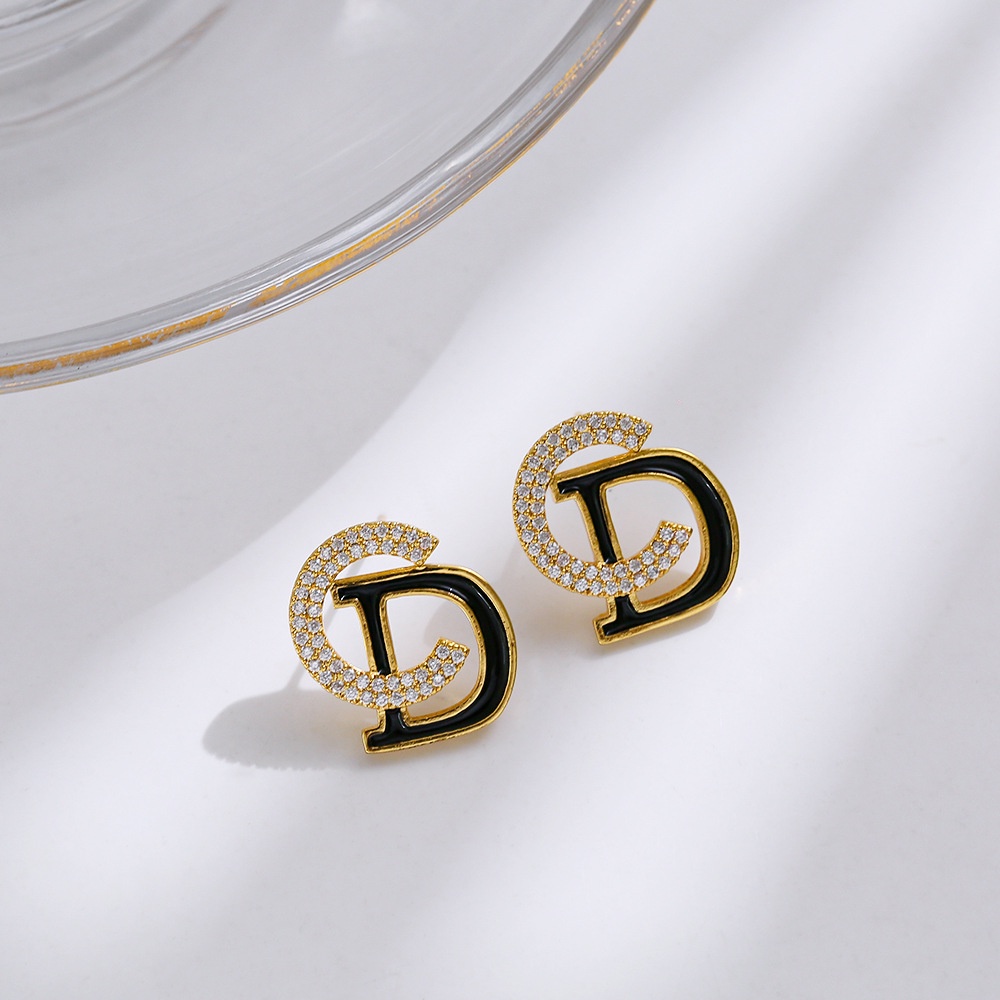 Bông Tai Mạ Bạc 2022s925 Đính Đá Đơn Giản Thời Trang Hàn Quốc