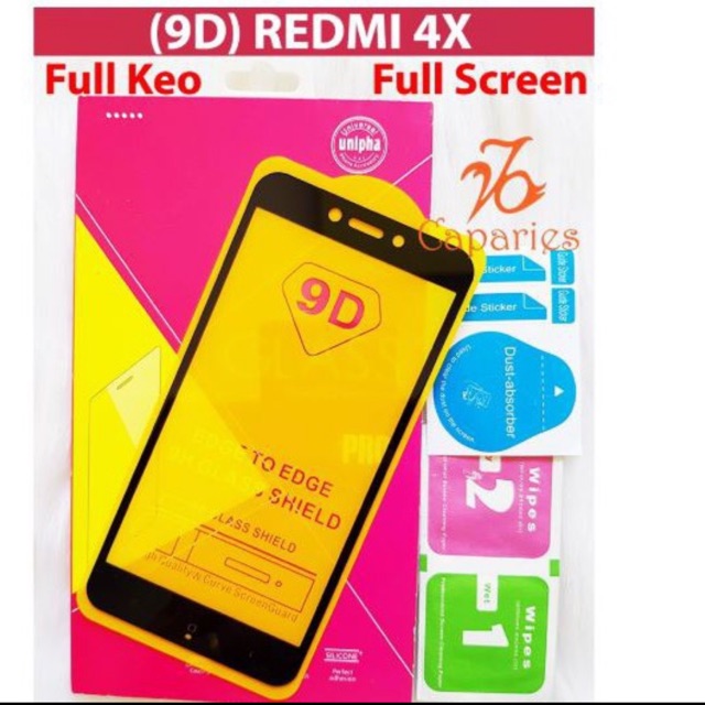 Kính cường lực full màn 9D cho xiaomi redmi 4X