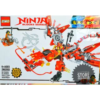 Lego Zimo Lắp Ráp Robot Rồng Ninja ( Đỏ )