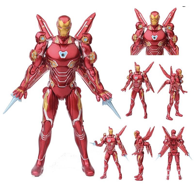 50 Mô Hình Nhân Vật Iron Man Mark Nano Weapon Trang Trí Bánh Kem