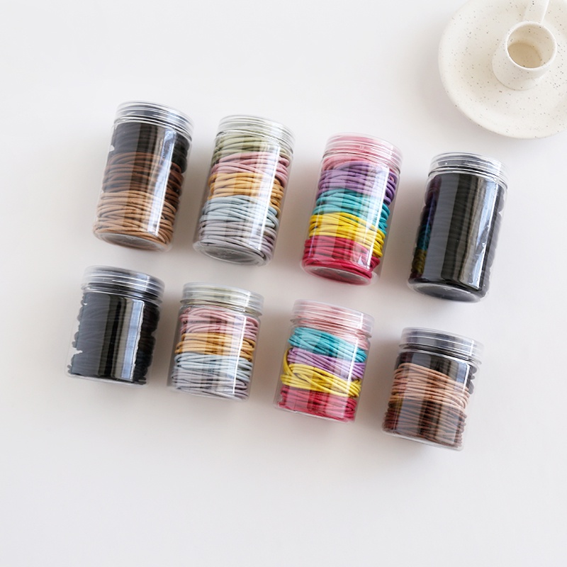 Dây Buộc Tóc Cao Su Màu Sắc Kẹo Ngọt Đa Năng Phong Cách Hàn Quốc Cho Nữ