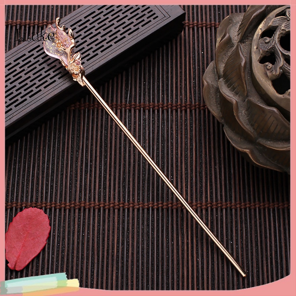 Lược Cài Tóc Bằng Kim Loại Màu Trơn Đơn Giản Cho Nữ