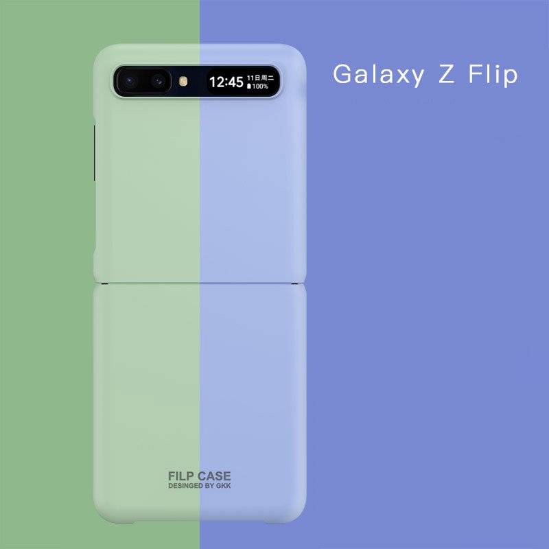 Ốp điện thoại cứng màu trơn ngọt ngào cho Samsung Galaxy Z Flip