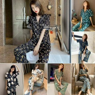 Bộ đồ ngủ lụa bóng thời trang cho nữ