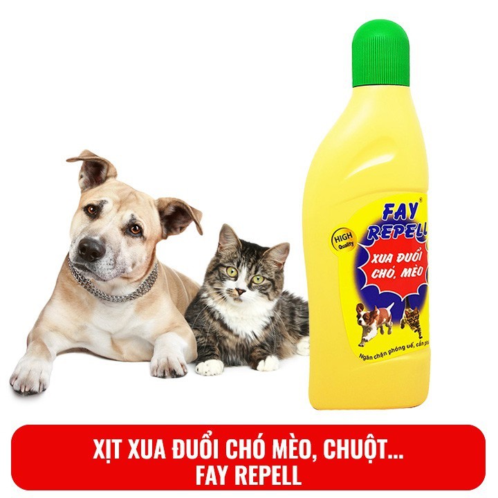 Xịt Fay Repell xua đuổi chó, mèo, chuột phóng uế và cắn phá đồ đạc