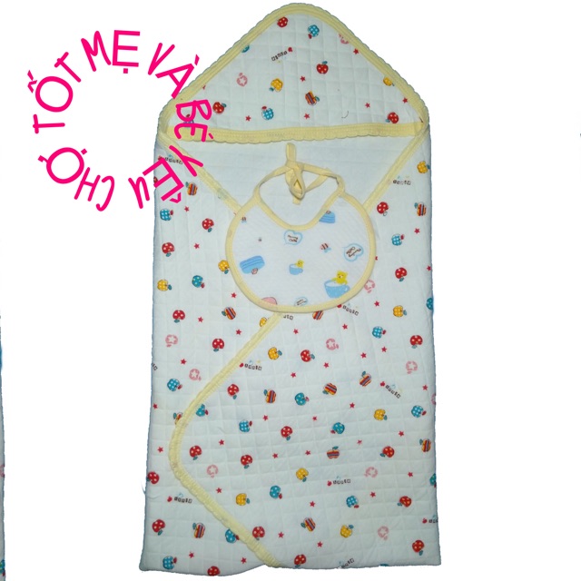 KHĂN QUẤN BÉ/CHĂN Ủ BÉ SƠ SINH+YẾM