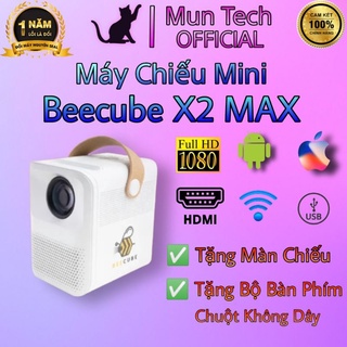 Máy chiếu mini beecube x2 max - bảo hành 12 tháng tặng màn chiếu và giá đỡ treo tường