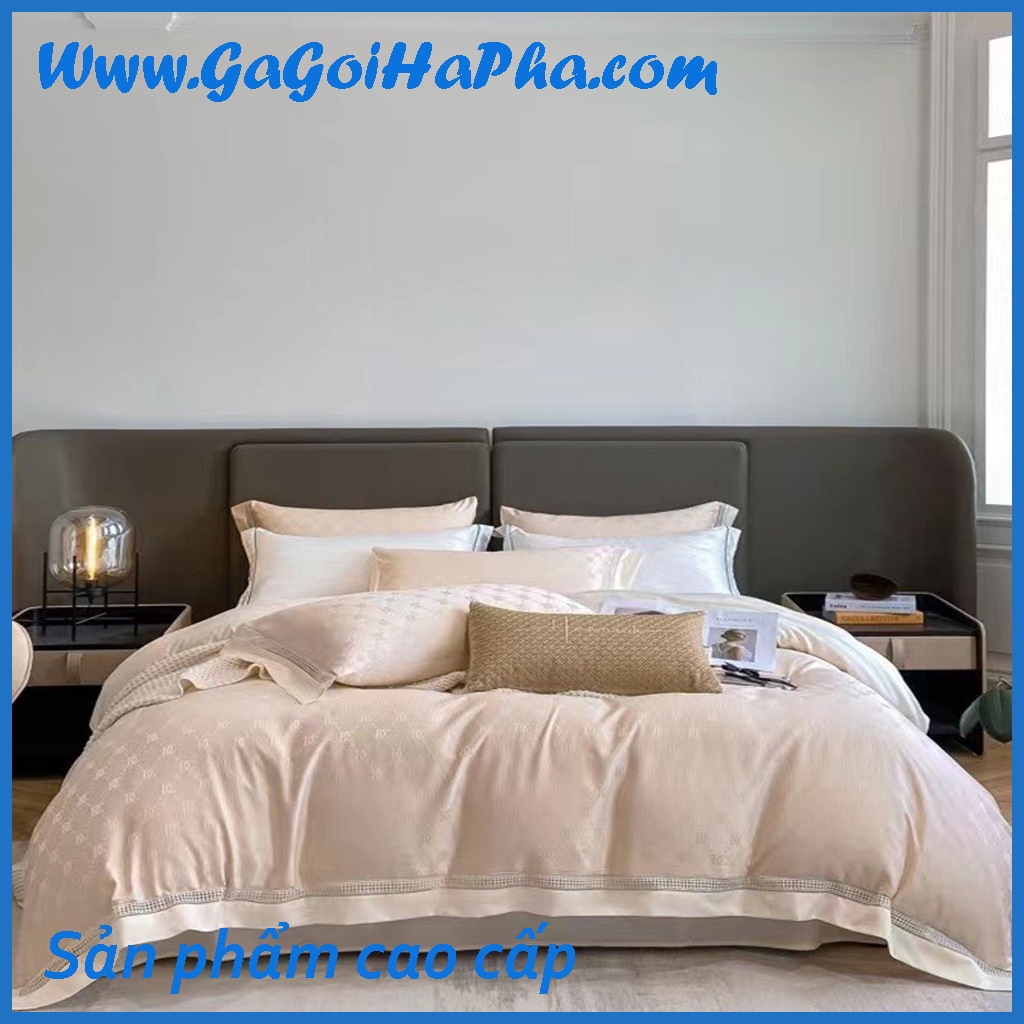 Bộ chăn ga gối lụa vân TH sọc cao cấp, bộ ga giường lụa cao cấp 4 món phủ / chun, 1m 1m2 1m4 1m5 1m6 1m8 2mx2m 2m2