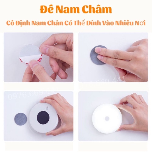 Đèn Cảm Ứng Chuyển Động Đèn Led Dán Tường Cảm Biến Thông Minh Tự Động Sáng Gắn Tủ Quần Áo Hành Lang