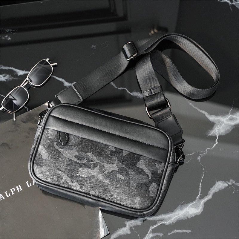 Túi đeo chéo Nam MOKANA túi da Camo chống nước chống xước phong cách Hàn Quốc T03