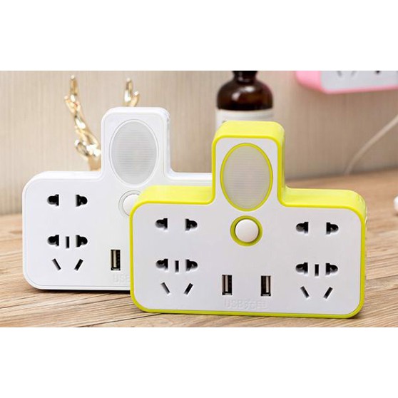 💥GIÁ XƯỞNG💥Ổ cắm điện đa năng tích hợp cổng cắm usb và đèn ngủ (Màu Ngẫu Nhiên)