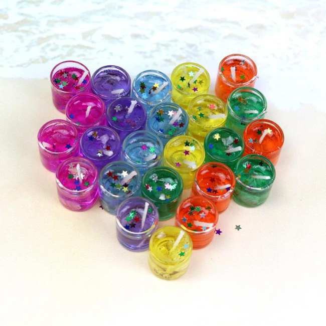 Bộ 24 nến trang trí, nến sinh nhật, đèn cầy nhiều màu sắc (sku 278-002)