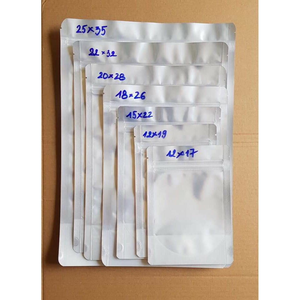 [1kg] túi zíp bạc 1 mặt trong 1 mặt bạc kt 22x32cm