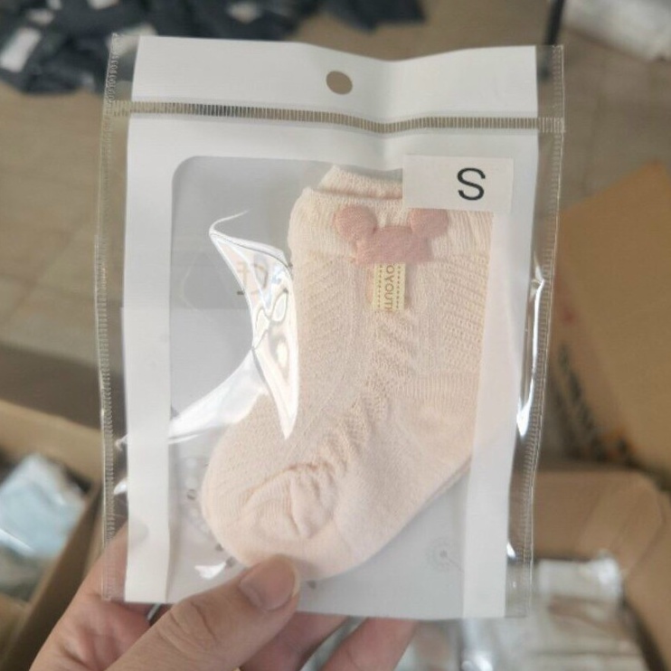 Tất lưới Micky xuất hàn cho bé, màu pastel siêu đẹp