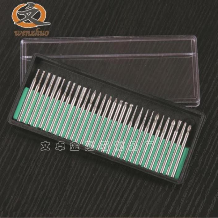 Bộ 30 mũi mài khắc chân 3mm dùng cho máy khoan mài mini