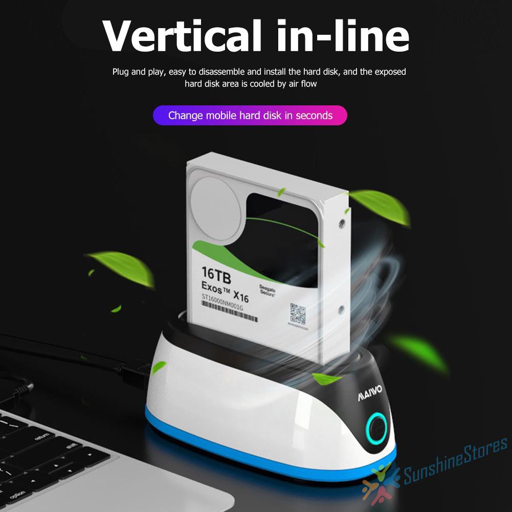 Bộ Chuyển Đổi Ổ Cứng HDD SSD Ss.Maiwo K306A USB 3.0 2.5 / 3.5 inch | BigBuy360 - bigbuy360.vn