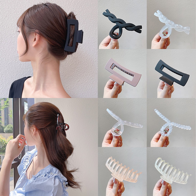 Kẹp tóc cỡ lớn nhiều màu sắc tùy chọn phong cách Hàn Quốc