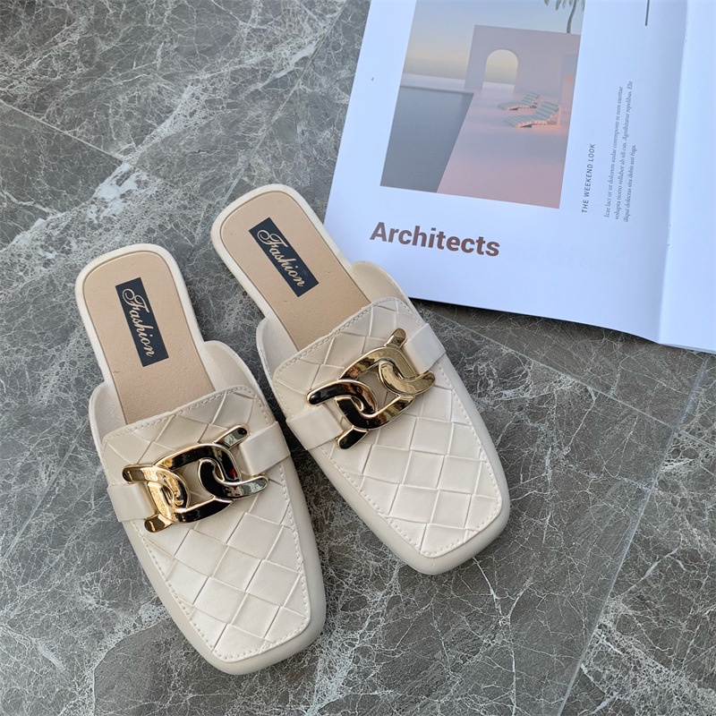 Dép Sandal Xỏ Ngón Đế Bằng Phong Cách La Mã Thời Trang Đi Biển Mới Cho Nữ