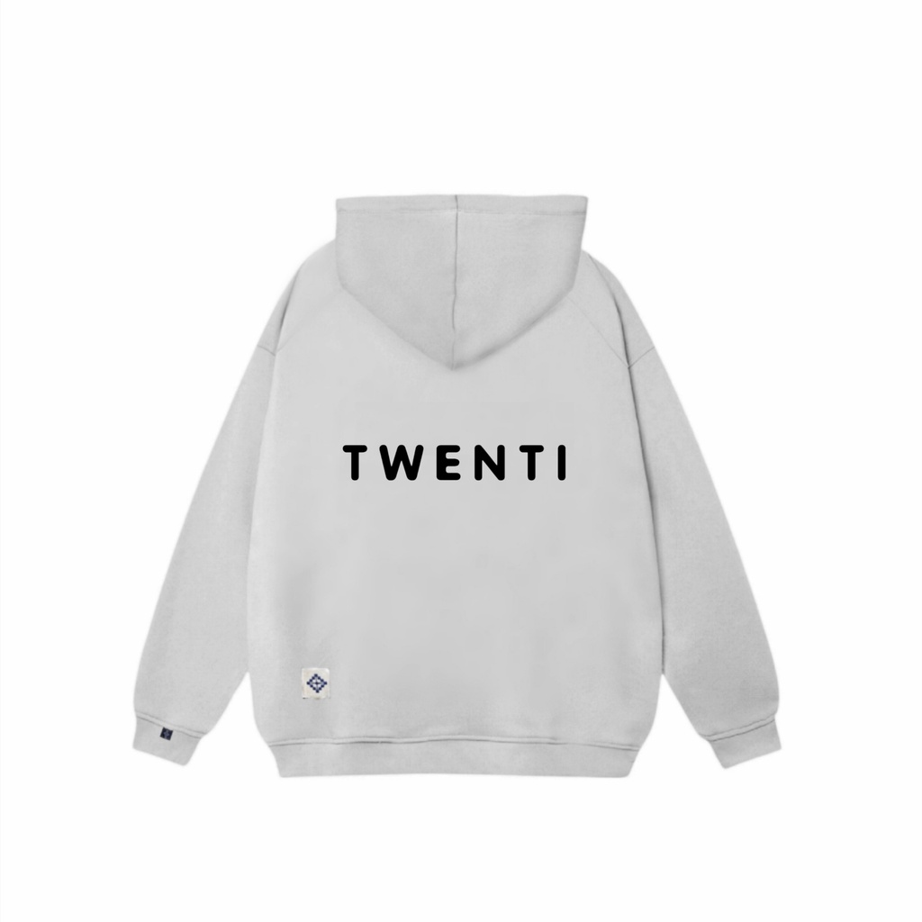 HOODIE TWENTI NỈ CHÂN CUA IN NỔI BASIC MÀU XÁM | BigBuy360 - bigbuy360.vn