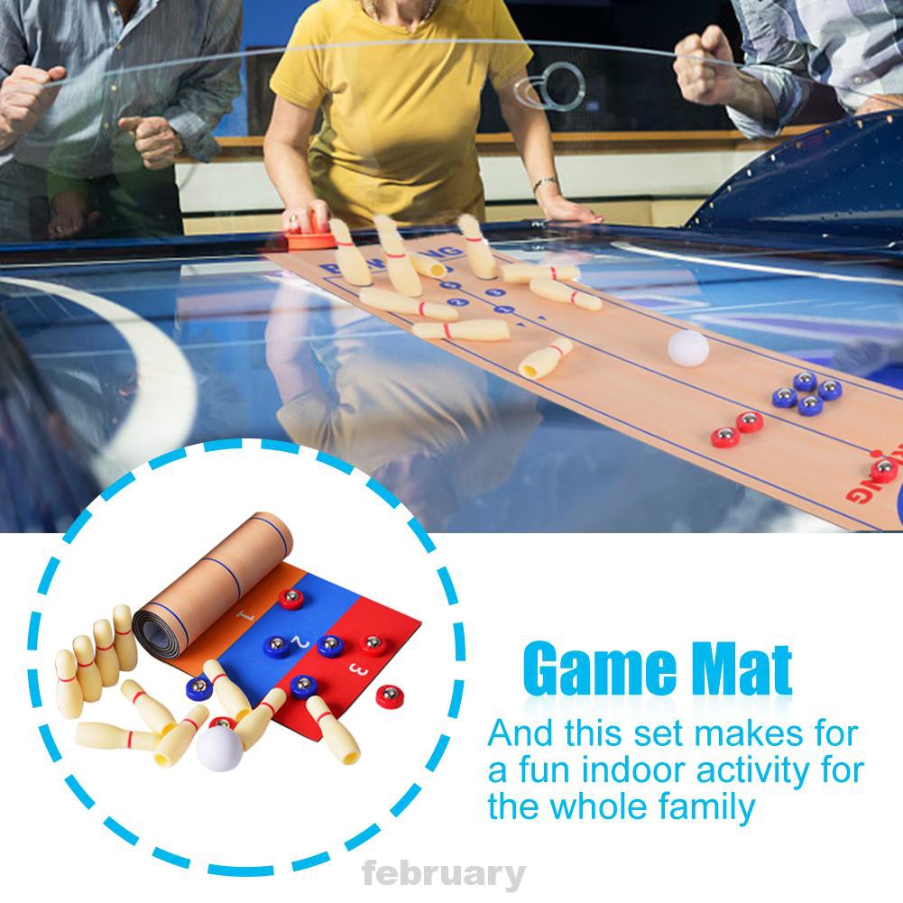 Outdoor Sports Mini Family Party 3 In 1 Table Top Curling Bowling Shuffleboard Game