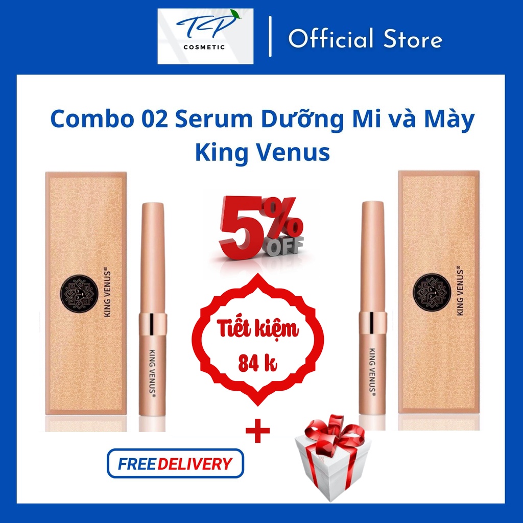 Serum Dưỡng Mi KING VENUS: Dưỡng lông mi lông mày dài, rậm tự nhiên.