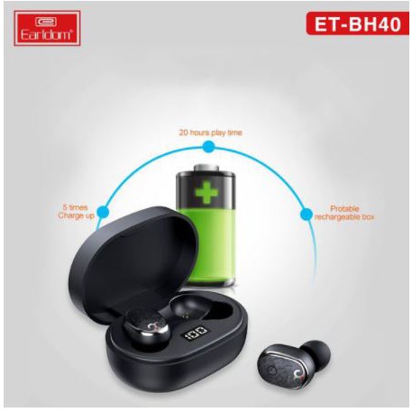 [[Hàng chính hãng]]Tai Nghe Bluetooth True Wireless Earldom ET-BH40. Nghe nhạc siêu trầm bass căng đét