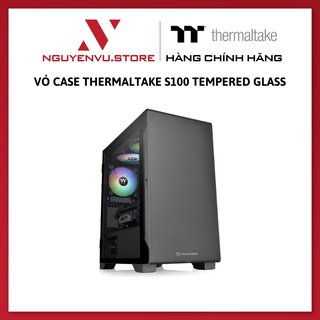 Vỏ case Thermaltake S100 Tempered Glass Black - Hàng chính hãng