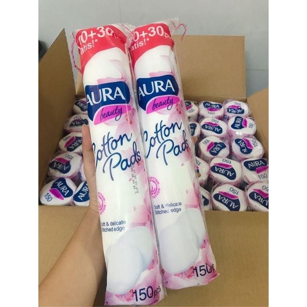 Bổng tẩy trang AURA 150 miếng