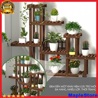 [SIÊU RẺ] Kệ Cây Cảnh Đẹp, Giá Đựng Chậu Hoa Làm Từ Gỗ Siêu Bền Bỉ Không Bánh Xe
