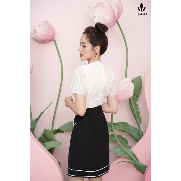 Áo sơ mi trắng thêu hoa Rimmy Hebe Shirt