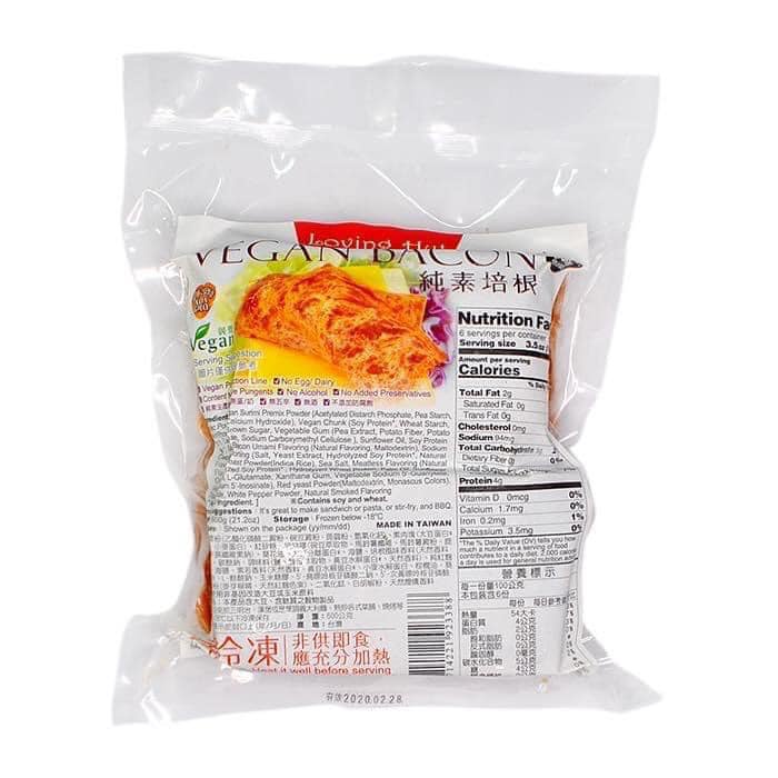 Thịt xông khói thuần chay - Bacon thuần chay LOVING HUT - Thực phẩm đông lạnh - Giao siêu tốc - TP. HCM