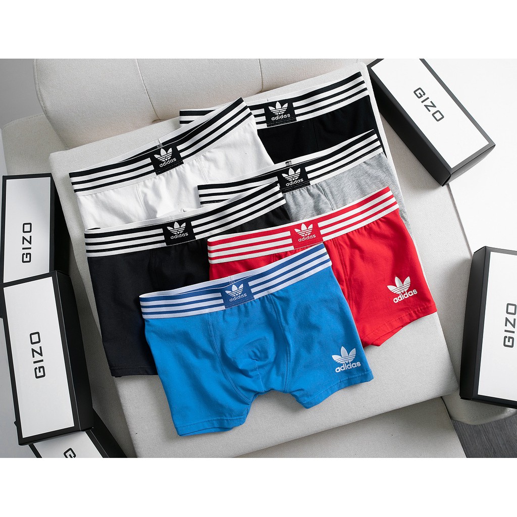 Quần sịp nam boxer, quần sịp đùi nam viền sọc đủ màu cotton thấm hút vượt trội DAS01A