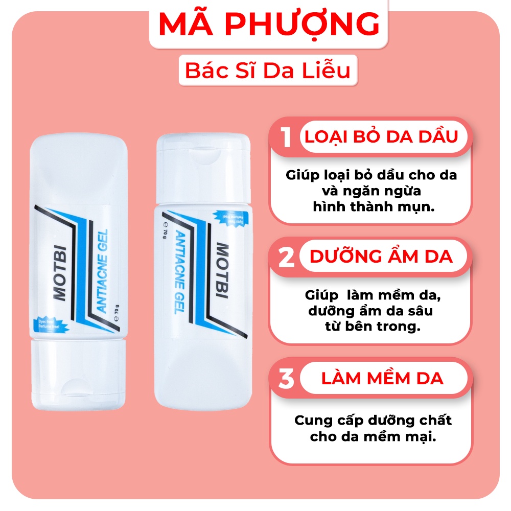 MOTBI GEL kem bôi mụn trứng cá 70g