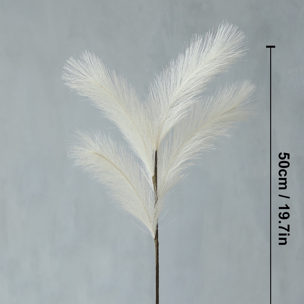 4 Nhánh Hoa Pampas Nhân Tạo Màu Xanh Lá Cây Trang Trí Nhà Cửa / Tiệc Cưới