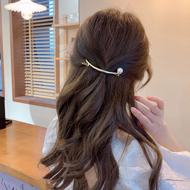 Kẹp Tóc Đính Ngọc Trai Thời Trang Hàn Quốc