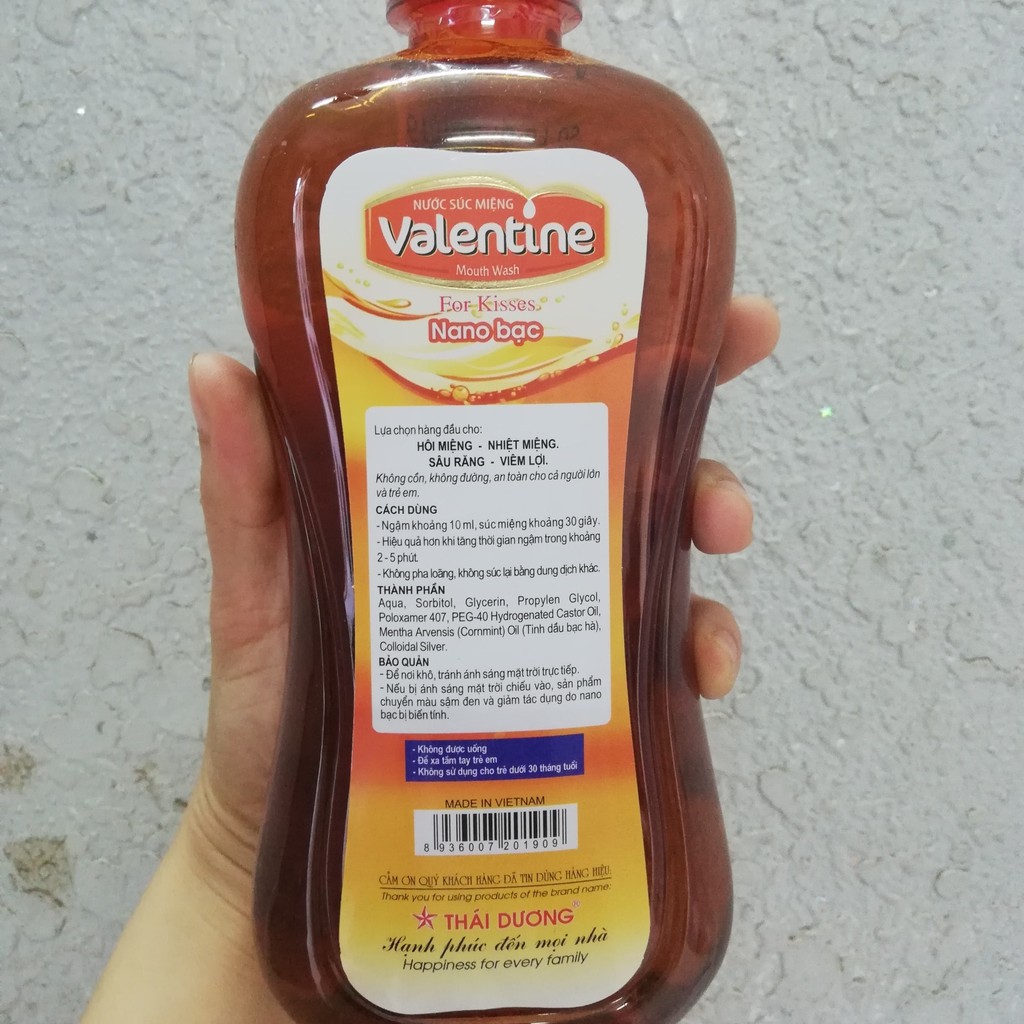 Nước súc miệng Thái Dương Valentine 500ml - cvspharmacy