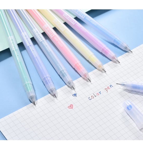 Bộ 12 bút gel Mira Full màu nét 0.5mm nét mượt cho học sinh và văn phòng